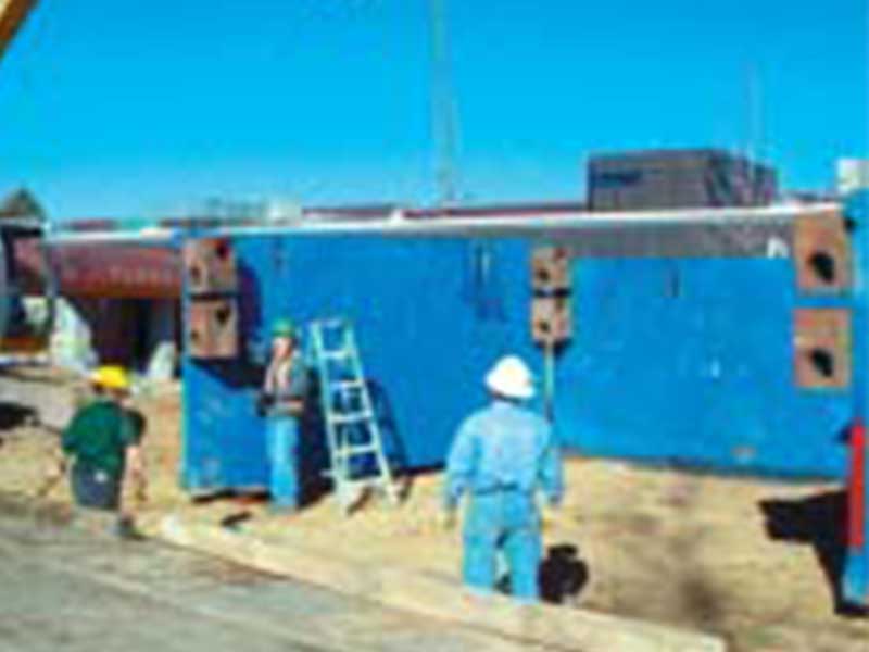 Box shoring during wastewater treatment construction